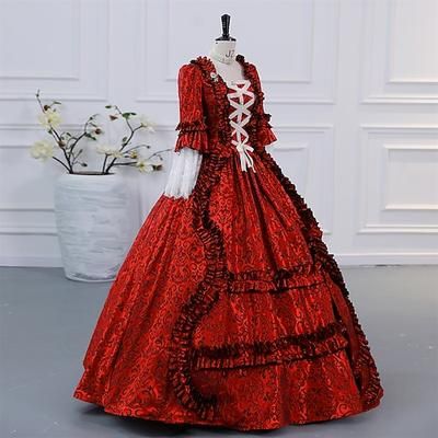 Gotico Rococò Ispirato al vintage Costume da festa Mascherata Principessa Shakespeare Taglie Forti Abito da ballo Costume Per donna Natale Halloween Carnevale Ricevimento di matrimonio Carnevale di