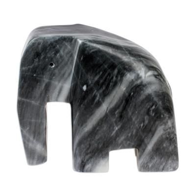 Tapatio Elephant,'Gray Marble Abstract Elephant Sculpture Jalisco Mexico'