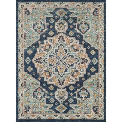 Laughton Area Rug by Mohawk Home in Blue (Size 6' X 9')