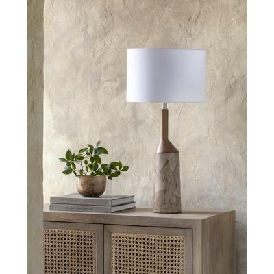 Orenhofen 31"H x 15"W x 15"D White/Dark Brown Table Lamp - Boutique Rugs
