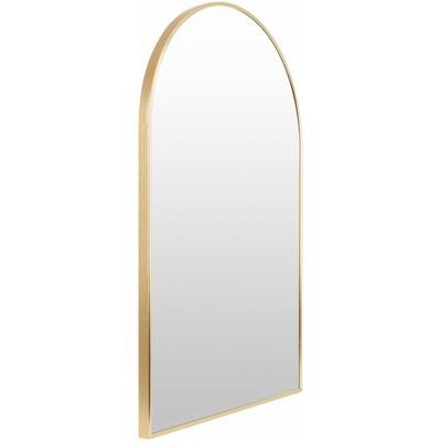 Purullena 35"H x 24"W x 1"D Modern Gold Accent Mirror - Boutique Rugs
