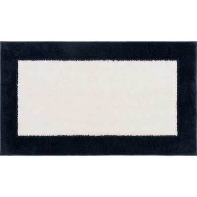 Wide Width Counterpoint Bath Rug by Mohawk Home in Indigo White (Size 17" W 24" L)