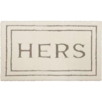 Wide Width Hers Bath Rug by Mohawk Home in Flint (Size 20" W 34" L)