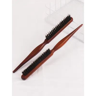 Professional fine line comb back tearing hair brush fluffy wood handle hair brush scalp massage comb Special for real hair wigs