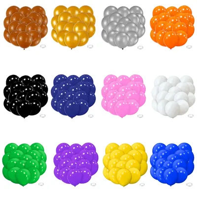 Grands ballons de 18 pouces, 5 pièces Noir marron blanc bleu foncé vert foncé bleu marine orange perle or perle argent rose violet jaune,
