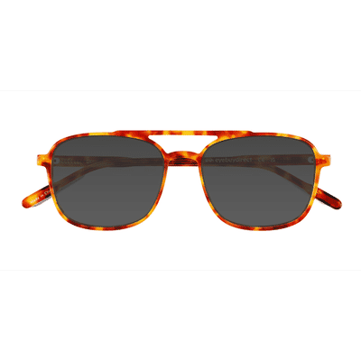 Unisex s aviator Orange Tortoise Acetate Prescription sunglasses - Eyebuydirect s Cam