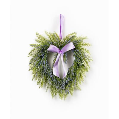 Mixed Floral Twig Wreath 22.5"D by Melrose in Purple
