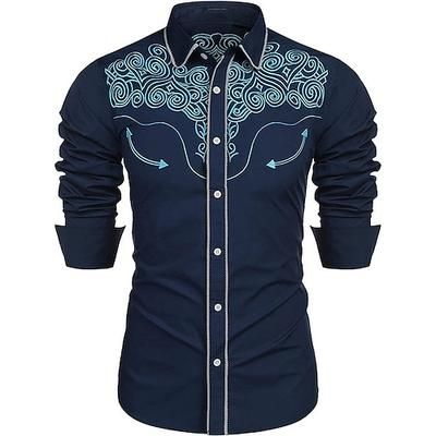 Classico Retrò Vintage 18° Secolo Blusa / Camicia Cowboy del West Costume Per uomo Mascherata Abbigliamento Quotidiano Addio al Nubilato Adulti Camicia