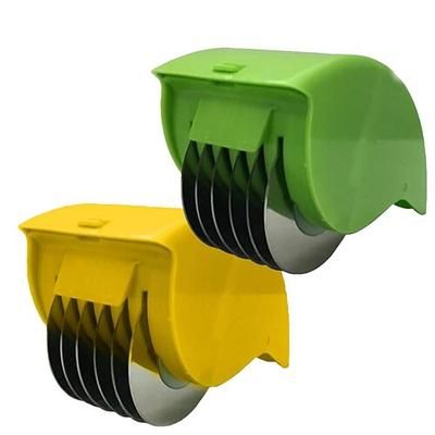 1/2pc tritatutto per prezzemolo rullo manuale manuale a mano scalogno erba cipollina tritatutto per prezzemolo per tabouleh con 6 lame in acciaio inossidabile