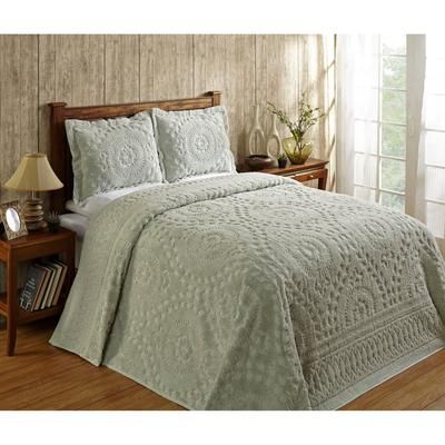 Rio Collection 100% Cotton Bedspread Set by Better Trends in Sage (Size TWIN)