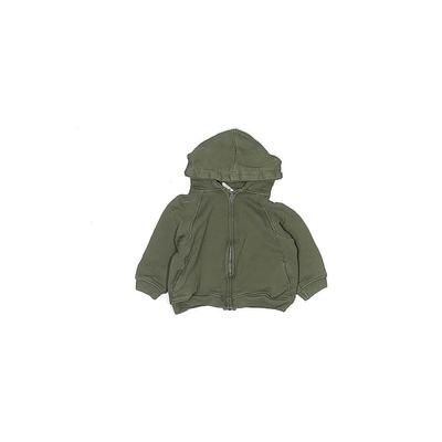 Zara Baby Zip Up Hoodie: Green Tops - Size 9-12 Month