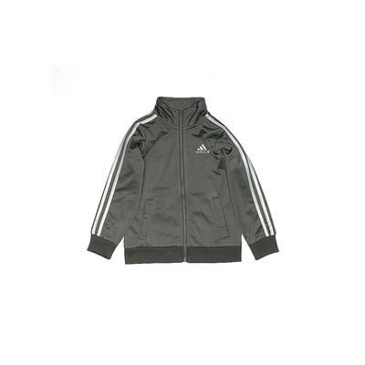 Adidas Track Jacket: Gray Jackets & Outerwear - Kids Girl's Size 5