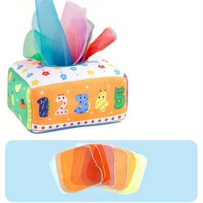 TEMU Baby's Magic Tissue Box: A Creative Educational Toy For Sensory Play & Finger Exercising - Perfect For Kids' Learning & Entertainment! Christmas Halloween Gifts