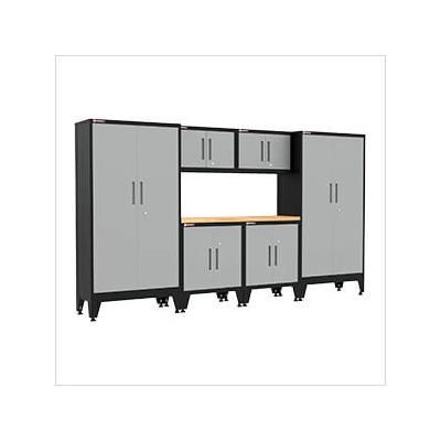 Armadillo Tough Grey 7-Piece Garage Cabinet Set with Levelers