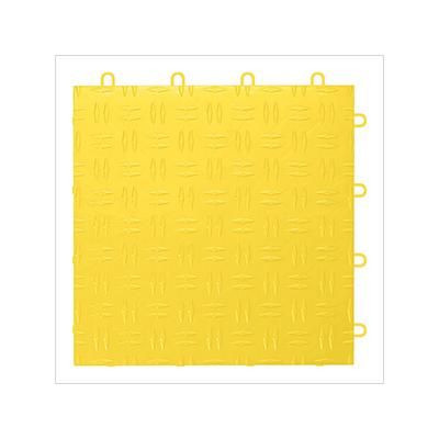 GearTile Diamond Pattern 12 x 12-Inch Yellow Garage Floor Tile (48 Pack)
