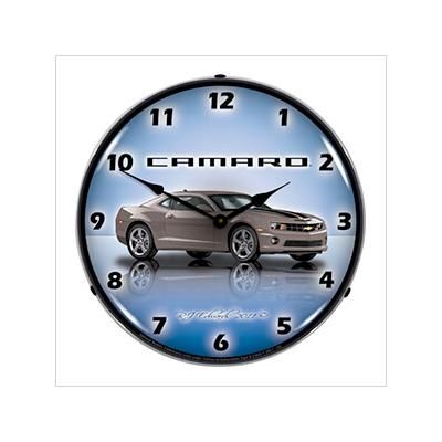 Collectable Sign and Clock Camaro G5 Grey Backlit Wall Clock