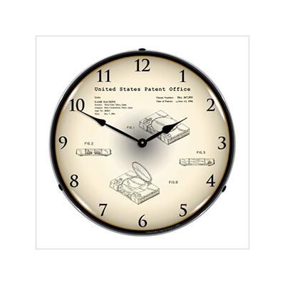 Collectable Sign and Clock 1994 Sony Playstation Patent Blueprint Backlit Wall Clock