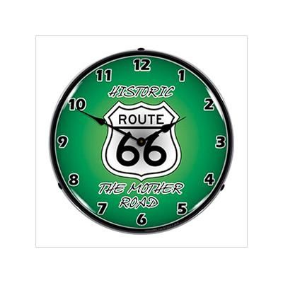 Collectable Sign and Clock Route 66 The Mother Road Backlit Wall Clock