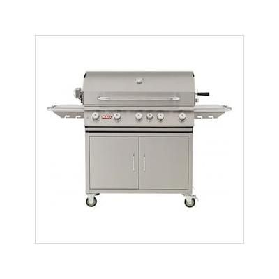 Bull Outdoor Products Brahma 38-Inch 5-Burner 90K BTUs Grill Cart with Lights and Rotisserie (Natural Gas)