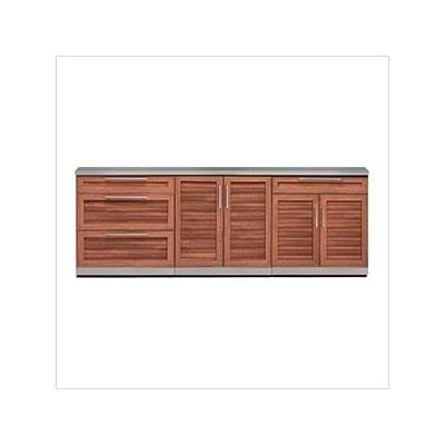 NewAge Outdoor Kitchens Grove 4-Piece Outdoor Kitchen Set with Countertops