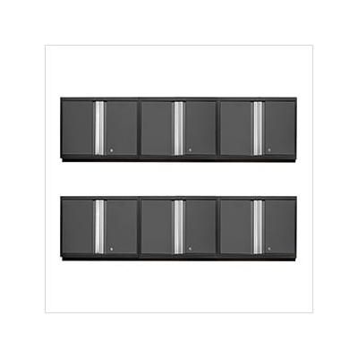 NewAge Garage Cabinets 6 x PRO Series Grey Wall Cabinets