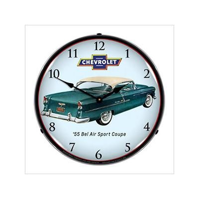 Collectable Sign and Clock 1955 Bel Air Sport Coupe Backlit Wall Clock