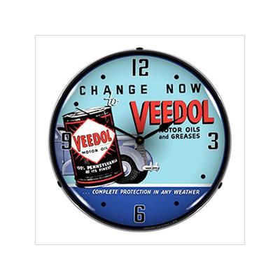 Collectable Sign and Clock Veedol Oil and Grease Backlit Wall Clock
