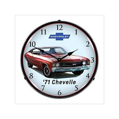 Collectable Sign and Clock 1971 Chevelle SS Backlit Wall Clock