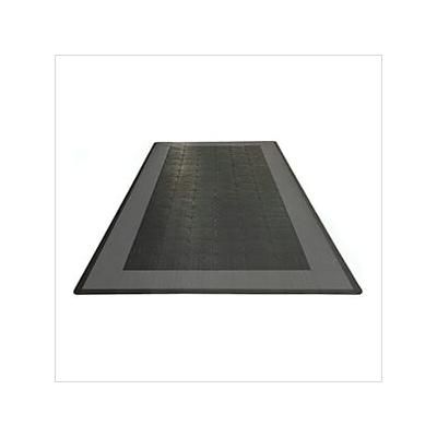 Speedway Tile Single Car Garage Floor Tile Mat / Pad (Black / Grey)