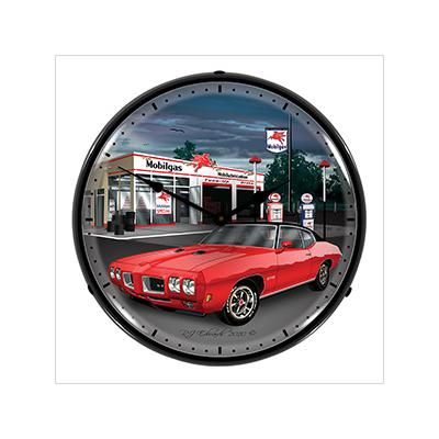 Collectable Sign and Clock 1970 GTO Backlit Wall Clock