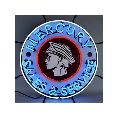 Neonetics Mercury Sales and Service 24-Inch Neon Sign