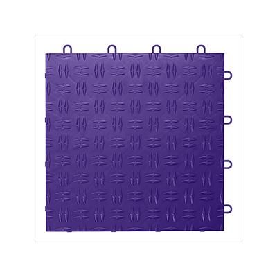 GearTile Diamond Pattern 12 x 12-Inch Purple Garage Floor Tile (48 Pack)
