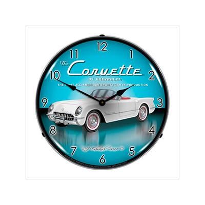 Collectable Sign and Clock 1953 Corvette Backlit Wall Clock