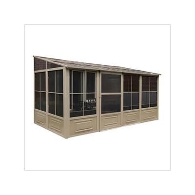 Gazebo Penguin 8 ft. x 16 ft. Florence Solarium with Metal Roof (Sand)