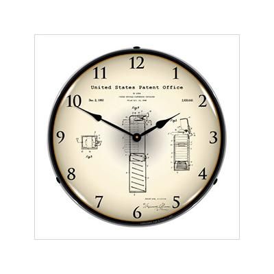 Collectable Sign and Clock 1952 Pez Candy Dispenser Patent Blueprint Backlit Wall Clock