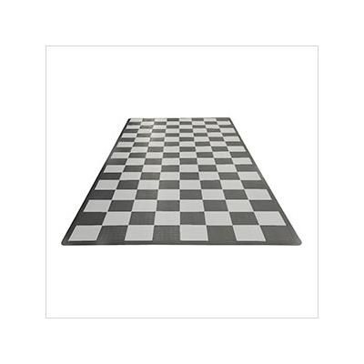Swisstrax Diamondtrax Home Single Car Garage Floor Tile Mat (Slate Grey / Pearl Silver / Jet Black)