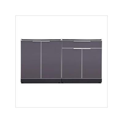 NewAge Outdoor Kitchens Aluminum Slate 2-Piece Outdoor Kitchen Set (No Countertop)