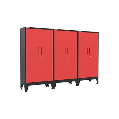 Armadillo Tough Red Gear Locker Tall Cabinet (3-Pack)