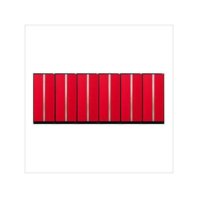 NewAge Garage Cabinets 6 x PRO Series Red Multi-Use Lockers