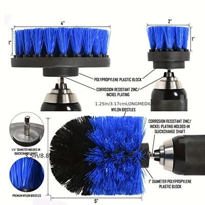 Ruitusi Car Set Detailing Brush Set, Car Detailing Kit, Car Detailing Drill Brush Set, Car Detailing Brush, Car Wash Kit