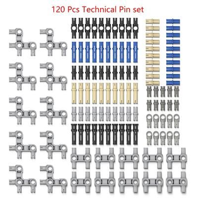 TEMU 120pcs Technical Series Parts, Pins Axles Connectors Sets , Bricks, Bulk Pack Compatible With Diy Toys