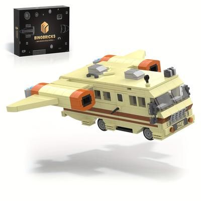 TEMU 667pcs Building Set, Space Movie Car Model With Cockpit Secrets - , Merchandise Toy, Birthday Gift