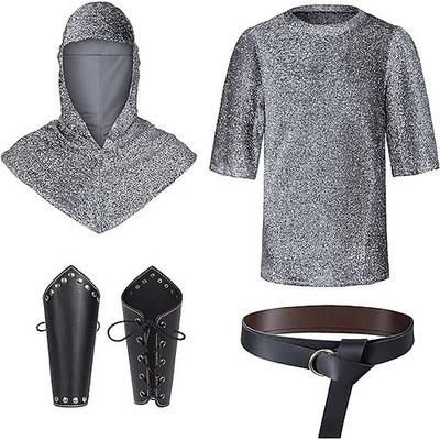 Retrò Vintage Medievale Rinascimento Armatura Camicia Tunica Cavaliere Crociato Cavaliere Celtico Costume Per uomo Vichingo Halloween Carnevale Mascherata Performance Palcoscenico Fiera Rinascimentale
