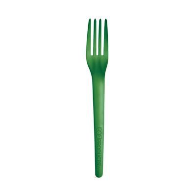 Eco Products EP-S017G 7" Plantware Disposable Fork - PLA, Green