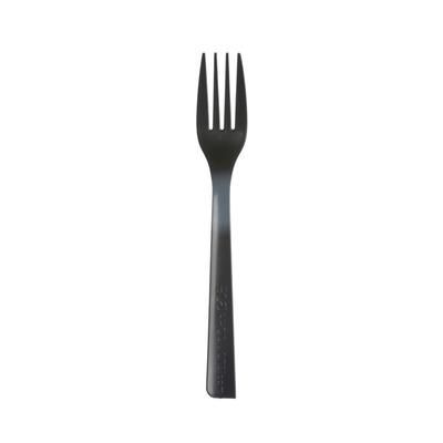 Eco Products EP-S112 6" BlueStripe Disposable Fork - Polystyrene, Black, Case of 1000