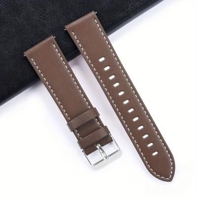 1pc 22mm 20mm Strap For Galaxy Watch 6 Classic For Galaxy Watch 5 4 3 Pu Leather Band For Huawei Watch Bracelet Quick Release Strap, Ideal Choice For Gifts