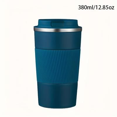 TEMU Stainless Steel Insulated Travel Mug - 380ml/510ml, Double-walled Vacuum With Lid For Drinks, Camping, Sports, Fitness & Car Use - In 10 Colors, Best For Christmas