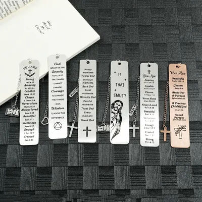 New Style Personalized God Bookmarks Christian Collect Metal Book Mark Reading Marker Book Accessory Gift for Book Loves
