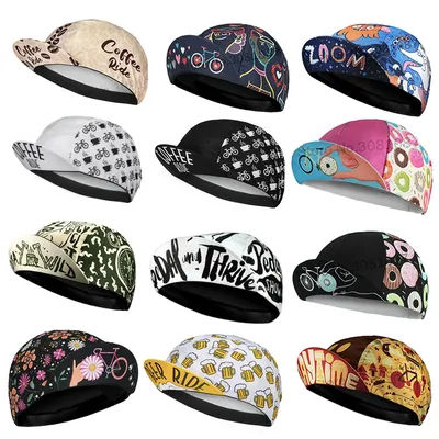 Classic Retro SweetMatt Classic Retro Beer Coffee Ice Cream Cartoon Polyester Cycling Caps Bicycle Quick Dry Sports Hats Summer