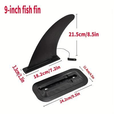 TEMU 9-inch Large Surfboard Paddle Sup With , Tail , Detachable Water Separator For Ships - Nylon Material